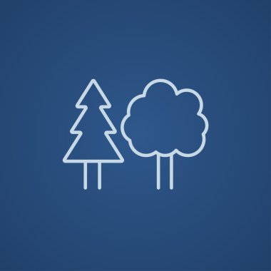 Ağaçlar satırı simgesi.