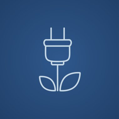 Eko yeşil enerji satırı simgesi.