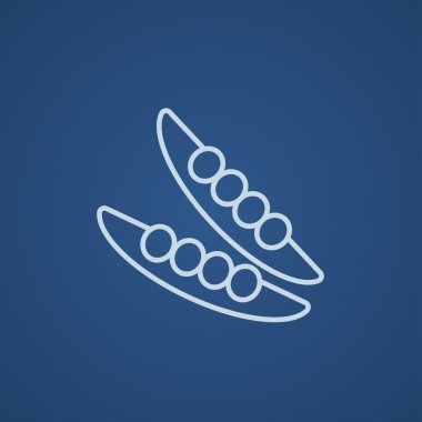 Bezelye kabuğu satırı simgesi.