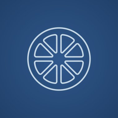 Dilim limon satırı simgesi.