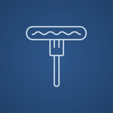 Sosis çatal satırı simgesi üzerinde.