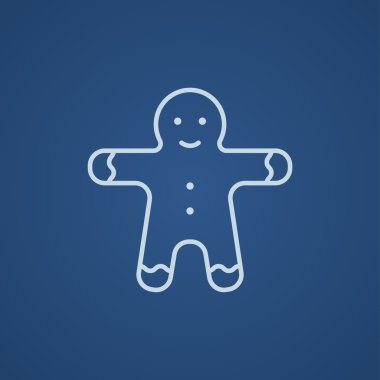 Zencefilli çörek çizgisi simgesi.