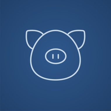 Domuz zeka çizgisi simgesi.