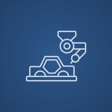 Araba üretim satırı simgesi.