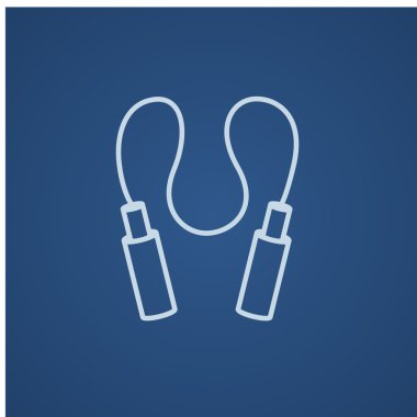 Jumping rope line icon.