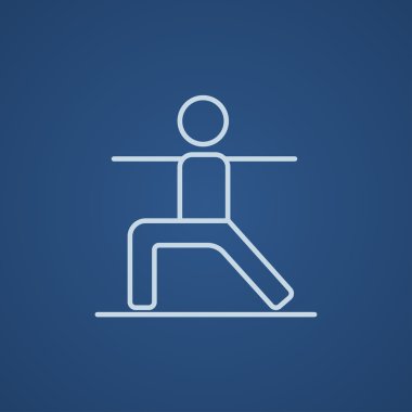 Adam pratik yoga satırı simgesi.
