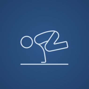 Adam pratik yoga satırı simgesi.