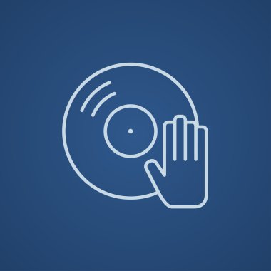 DJ el satırı simgesi ile disk.