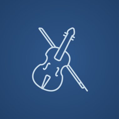 Keman ile yay satırı simgesi.