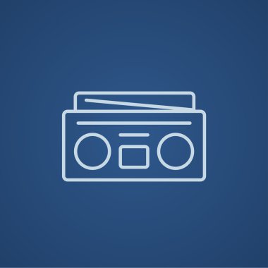 Radyo kaset çalar satırı simgesi.