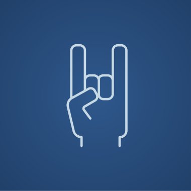 Rock and roll el işareti satırı simgesi.