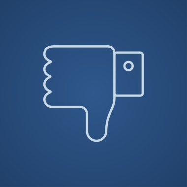 Başparmak el işareti satırı simgesi.