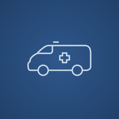 Ambulans otomobil hattı simgesi.