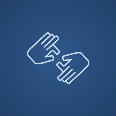 Parmak dil satırı simgesi.