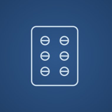 Tabak hapları satırı simgesi.