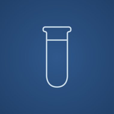 Test tübü çizgi simgesi.