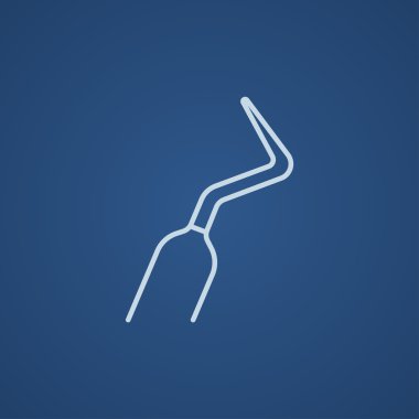 Diş kazıyıcı satırı simgesi.