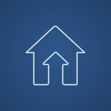 Büyüme emlak piyasası satırı simgesi.