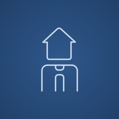 Emlakçı çizgisi simgesi.