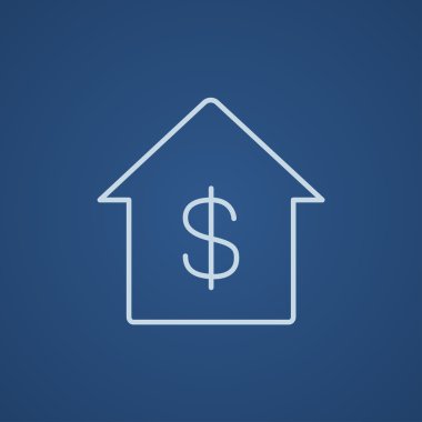 House ile dolar sembol satırı simgesi.