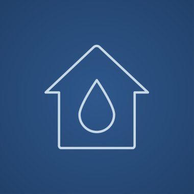 House ile su damla satırı simgesi.