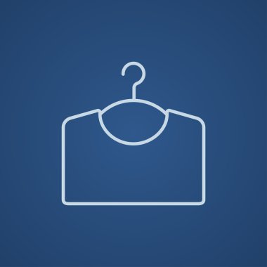 Kazak üzerine askı satırı simgesi.