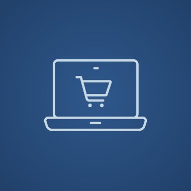 Çevrimiçi alışveriş hattı simgesi.