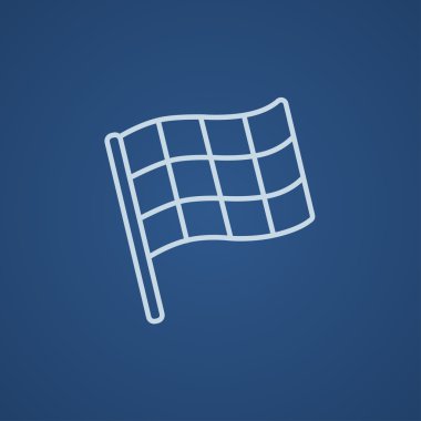 Damalı bayrak satırı simgesi.