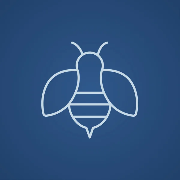 Bee lijn pictogram. — Stockvector