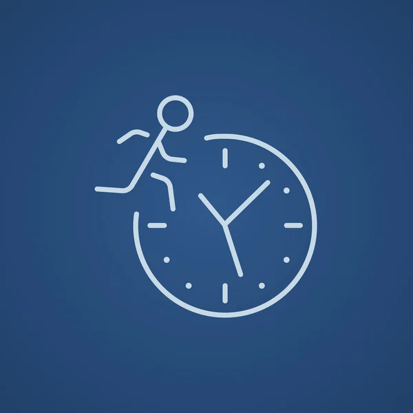 Time management line icon. — Stock Vector