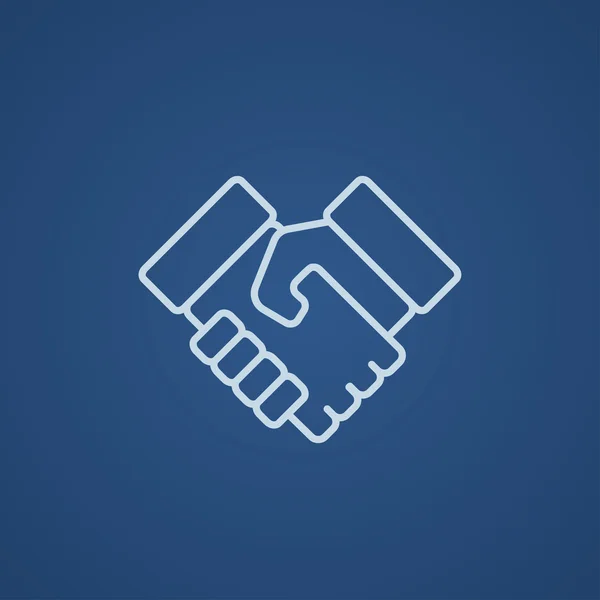 Handshake line icon. — Stock Vector