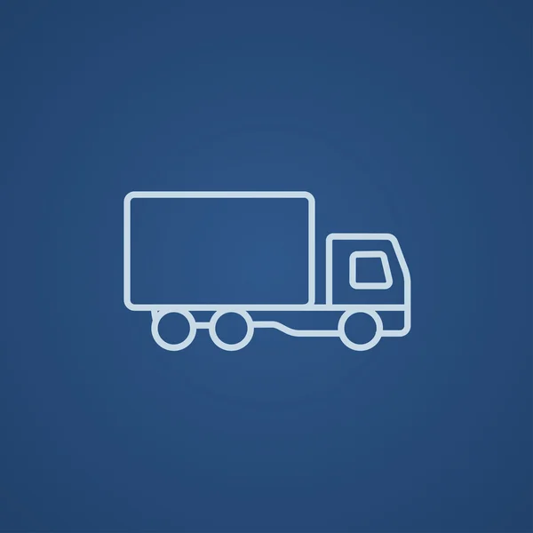 Levering truck lijn pictogram. — Stockvector