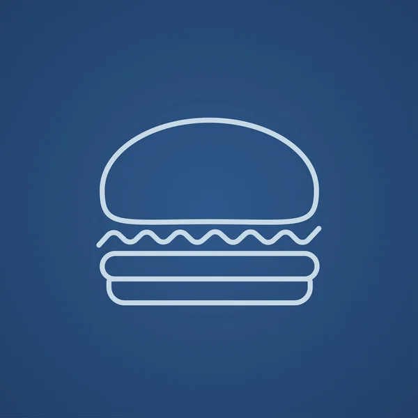 Ícone de linha de hambúrguer. — Vetor de Stock
