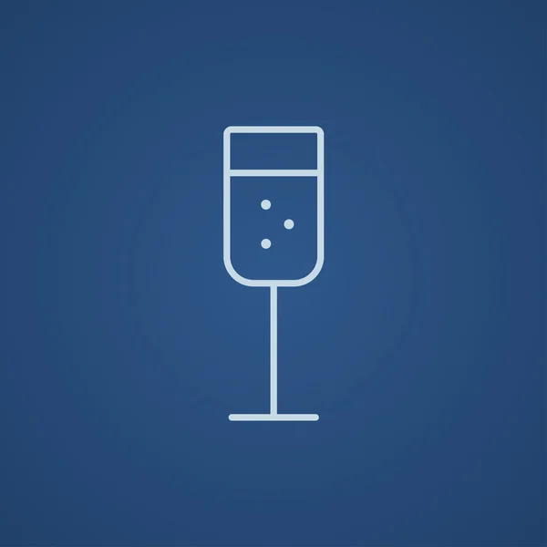 Glas Champagner Linie Symbol. — Stockvektor