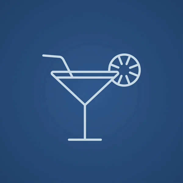 Symbol für Cocktailglaslinie. — Stockvektor