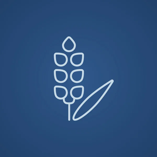Icône ligne de blé . — Image vectorielle