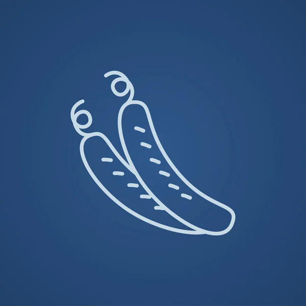 Icono de línea de pepino. — Vector de stock