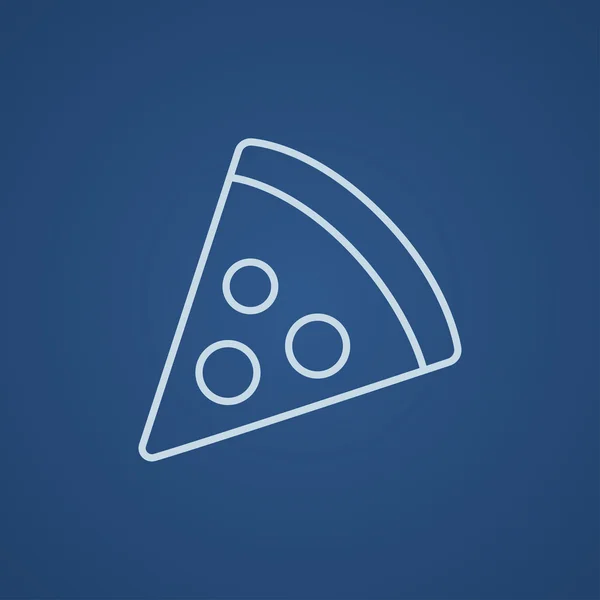 Icono de línea de rebanada de pizza . — Vector de stock