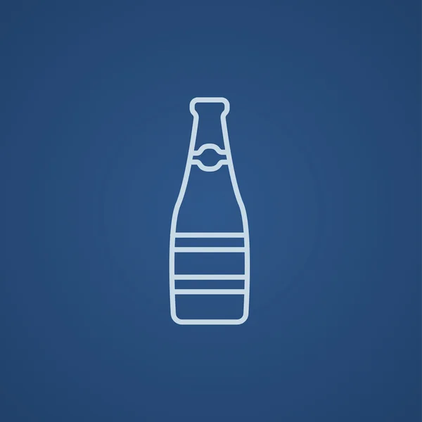 Icône de ligne de bouteille en verre . — Image vectorielle