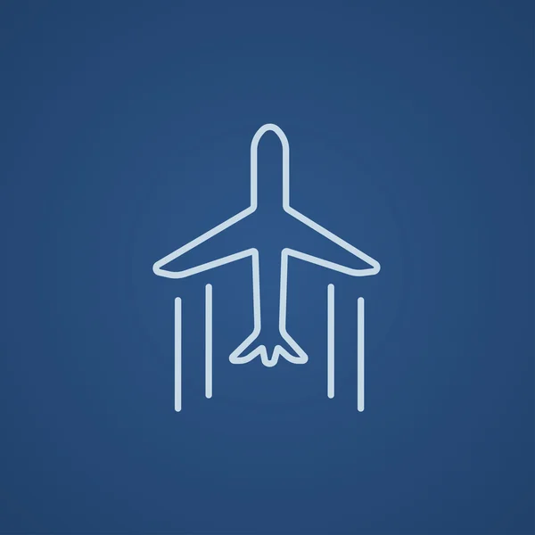 Teherszállító repülőgép sor ikon. — Stock Vector