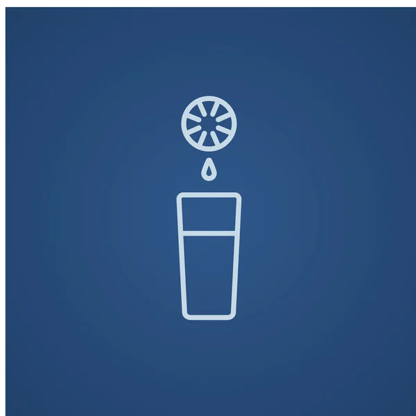 Glass of juice line icon. — Stock Vector