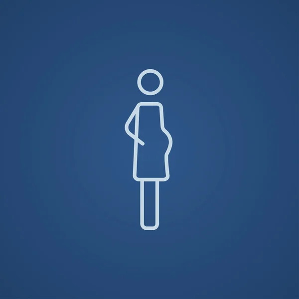 Gravid kvinna ikon. — Stock vektor