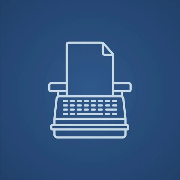 Typewriter line icon. — Stock Vector