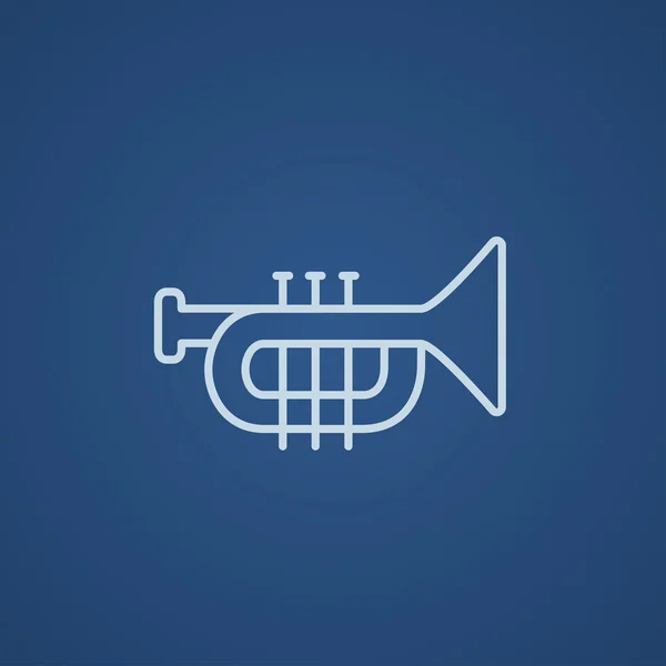 Ícone de linha de trompete . — Vetor de Stock