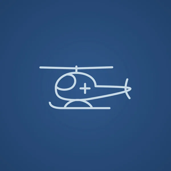 Icône de ligne d'ambulance aérienne . — Image vectorielle