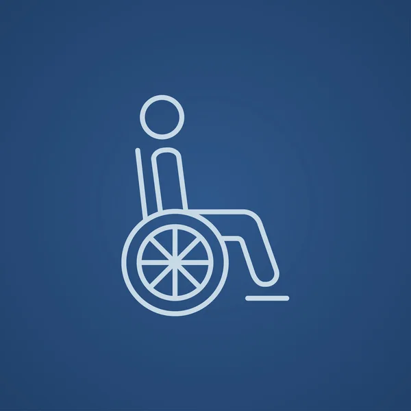 Disabled person line icon. — Stock Vector