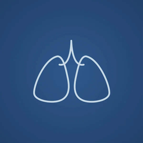 Lungs线图标. — 图库矢量图片