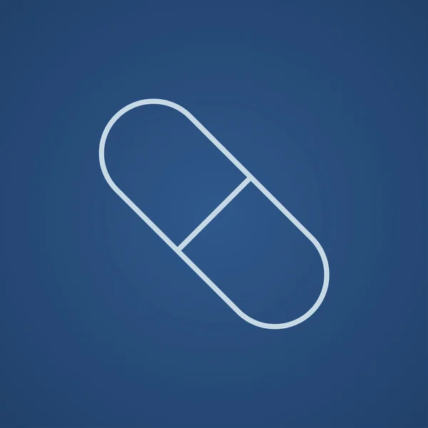 Icona della linea della pillola della capsula . — Vettoriale Stock