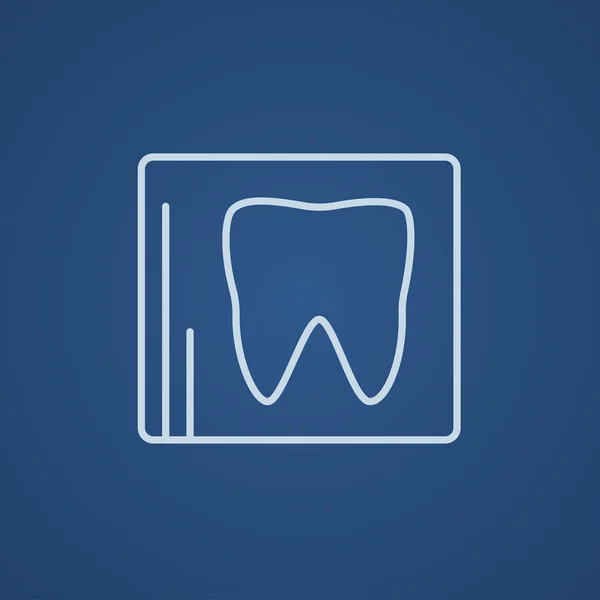 Röntgenbild av tand ikon. — Stock vektor
