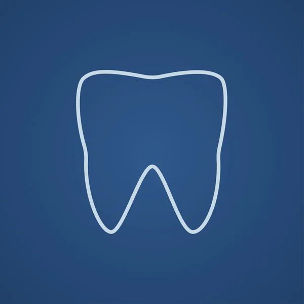 Tooth line icon. — Stock Vector
